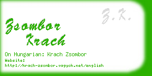 zsombor krach business card